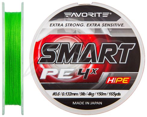 Шнур Favorite Smart PE 4x 150м (салат.) #0.8/0.153мм 4.6 кг