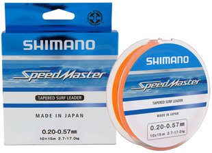 Шоклидер Shimano Speedmaster Tapered Surf Leader 10X15m 0.33-0.57 mm 7.2-17.0 kg