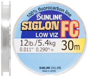 Флюорокарбон Sunline Siglon FC 30m 0.290 mm 5.4kg повідцевий