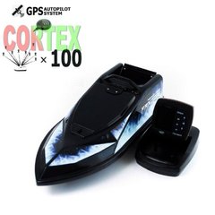 Кораблик для прикорму Фантом Модерн з ехолотом Lucky 918 та GPS автопілотом (Maxi Cortex) Чорний з синіми наклейками