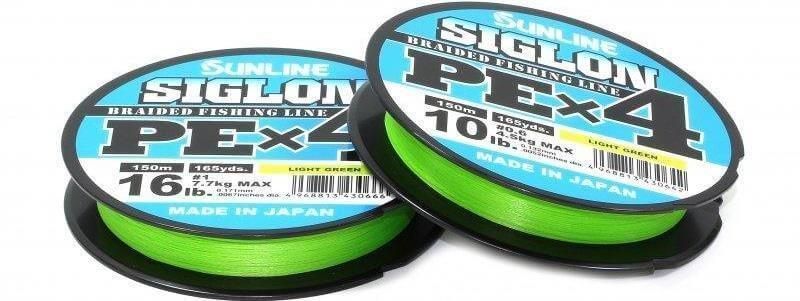 Шнур Sunline Siglon PE х4 150m (салат.) #0.3/0.094mm 5lb/2.1kg