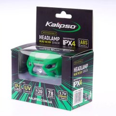 Фонарь налобный Kalipso Headlamp HLR2 W/UV Sensor аккумуляторный 120 люм