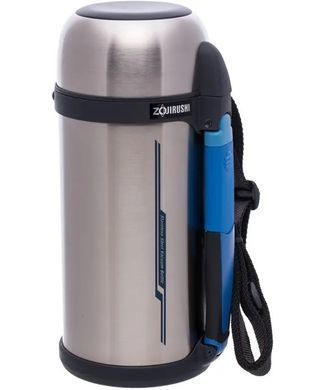 Термос ZOJIRUSHI SF-CС15XA 1.5l (складная ручка+ремешок) Стальной