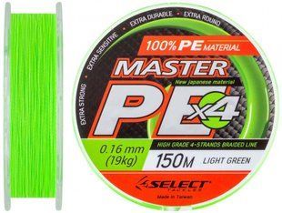 Шнур Select Master PE 150m (салат.) 0.08 мм 11 кг