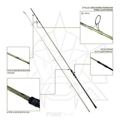 Вудилище коропове GC G.Carp Fury Slim 3.60м 3.5lb