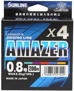 Шнур Sunline SM Amazer X4 200m (multicolor) #0.6 14lb/6.4kg