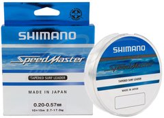 Шоклидер Shimano Speedmaster Tapered Surf Leader (Clear) 10X15m 0.23-0.57 mm 3.6-17.0 kg